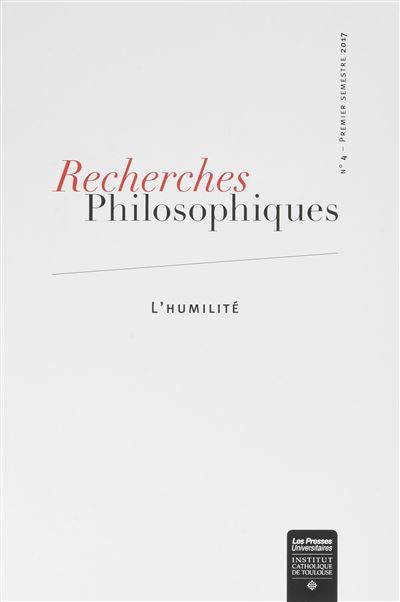 Recherches philosophiques n°4 - Printemps 2017