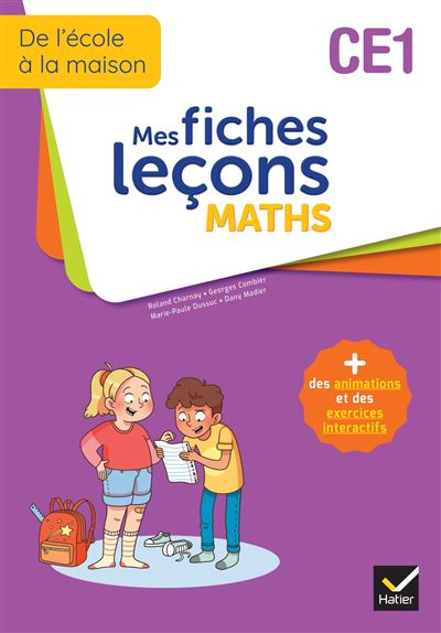 De l'école à la maison - Maths CE1 Ed. 2022 - Mes fiches Leçons de Maths + exercices numériques