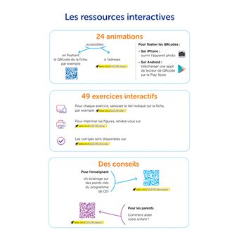 De l'école à la maison - Maths CE1 Ed. 2022 - Mes fiches Leçons de Maths + exercices numériques