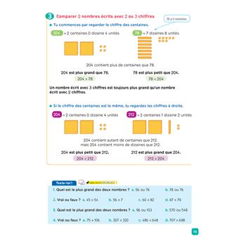 De l'école à la maison - Maths CE1 Ed. 2022 - Mes fiches Leçons de Maths + exercices numériques