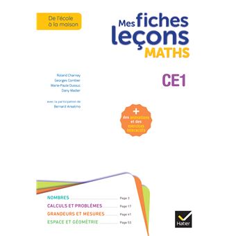 De l'école à la maison - Maths CE1 Ed. 2022 - Mes fiches Leçons de Maths + exercices numériques