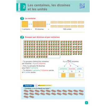 De l'école à la maison - Maths CE1 Ed. 2022 - Mes fiches Leçons de Maths + exercices numériques