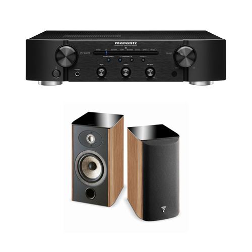 Amplificateur hi-fi Marantz PM6007 Noir + Enceinte colonne Focal Aria 906 Prime Walnut Vendue par paire