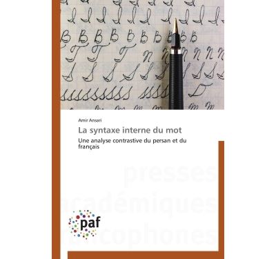 La syntaxe interne du mot