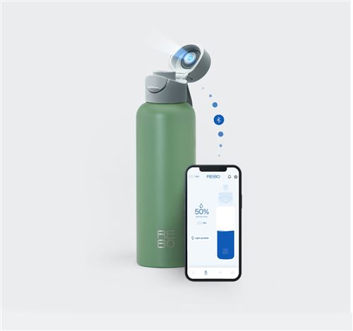 Bouteille intelligente REBO 600 ml Tortue Verte