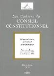 Cahier du Conseil Constitutionnel