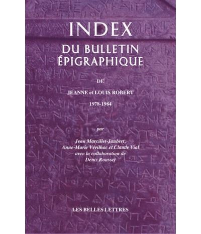Index du bulletin épigraphique