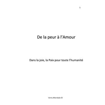 De la peur à l'Amour