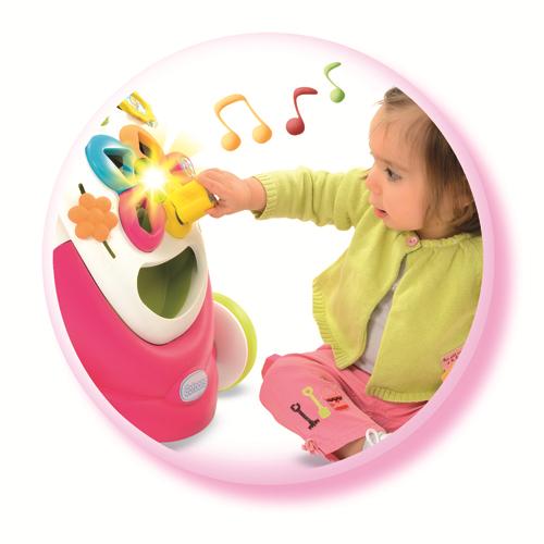 smoby trotteur cotoons walk and play rose