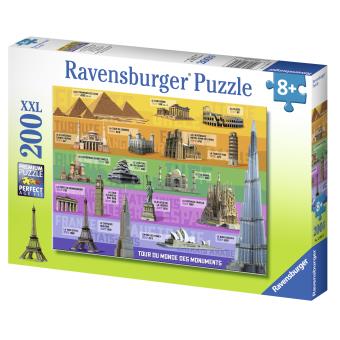 Puzzle 200p Tour du monde des monuments Ravensburger - Puzzle - Achat ...