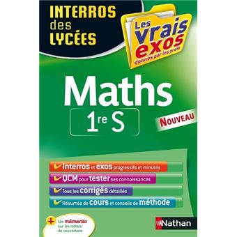 Interros Des Lycees Maths 1re S Broche Anne Crouzier Daniele Eynard Stephane Pasquet Achat Livre Fnac