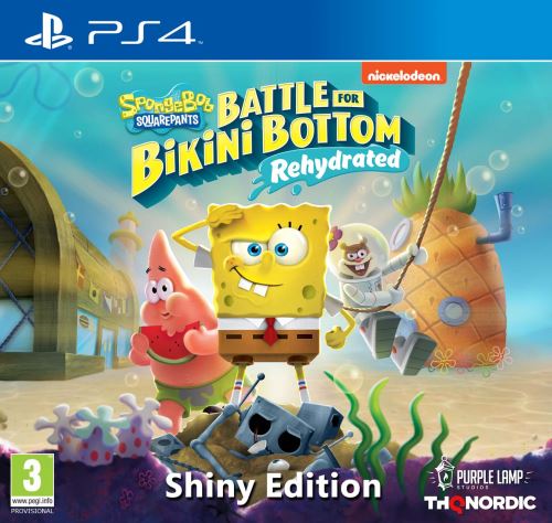 Pochette avant du jeu SpongeBob SquarePants Battle for Bikini Bottom Rehydrated Shiny Edition PS4