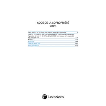 Code de la copropriété 2023