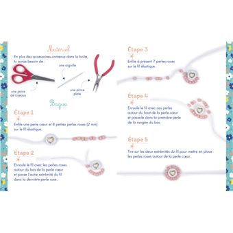 Mes bijoux fleuris en perles de rocaille - mini coffret avec accessoires