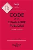 Code de la commande publique 2022, annoté et commenté