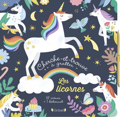Cherche-et-trouve a gratter les licornes