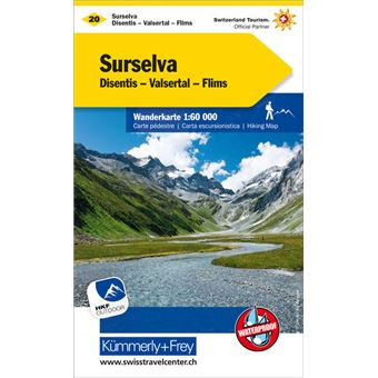 SURSELVA DISENTIS VALSERTAL FLIMS 1:60 000