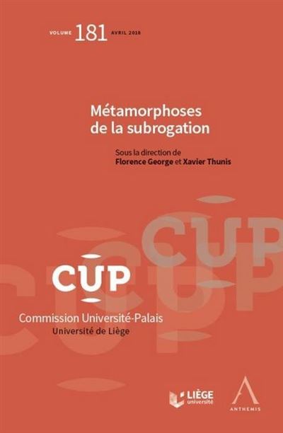 Metamorphoses de la subrogation