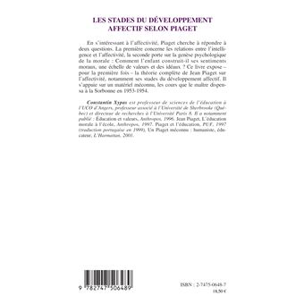 Les stades du developpement affectif selon piaget broch