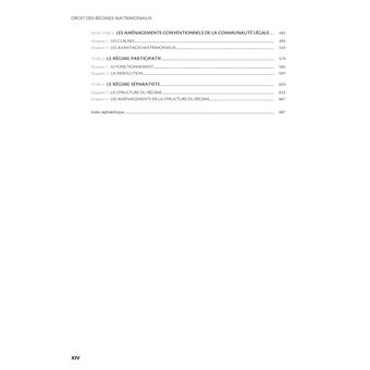 Droit des régimes matrimoniaux