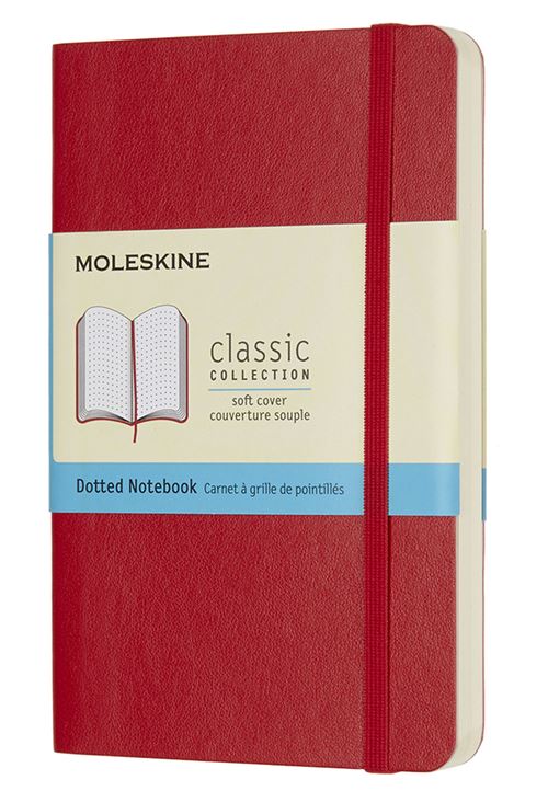 Carnet pointille poche souple scarlet