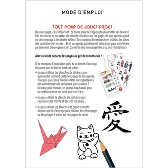 Agenda scolaire diy manga 2023-2024
