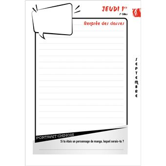 Agenda scolaire diy manga 2023-2024