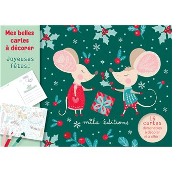 Mes belles cartes à décorer - Joyeuses fêtes !