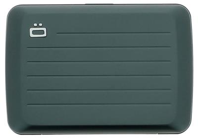 Porte-carte Vegan Stockholm Par Ogon Design - Marron Extérieur, Gris Intérieur, Aluminium