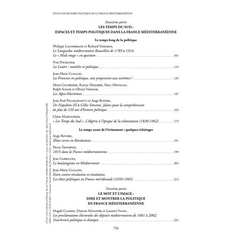 Pour une histoire politique de la France méditerranéenne