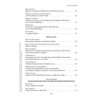 Pour une histoire politique de la France méditerranéenne