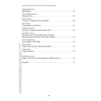 Pour une histoire politique de la France méditerranéenne