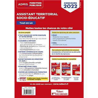 Concours Assistant territorial socio-éducatif - Catégorie A - Tout-en-un