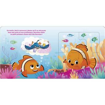 DISNEY BABY - Mon Premier livre puzzle - 4 pièces - Nemo et la mer