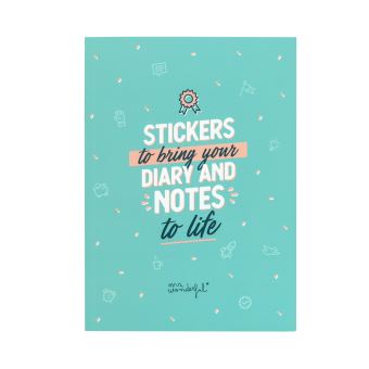 Carnet d'autocollants Mr. Wondeful Turquoise