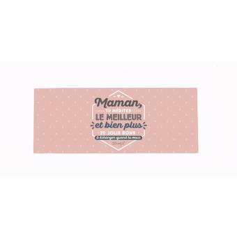 Chéquier meilleure Maman 20 Bons cadeaux Mr Wonderful - Carnet de