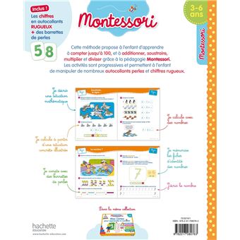 Montessori J'apprends à compter jusqu'à 100 et à calculer 3-6 ans (chiffres rugueux inclus)