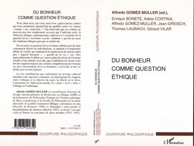 Du bonheur comme question éthique - Alfredo Gomez-Muller - broché