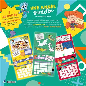 Calendrier mural Mortelle Adèle (septembre 2023 - août 2024)