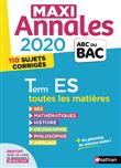 Maxi Annales Bac 2020 - Terminale ES