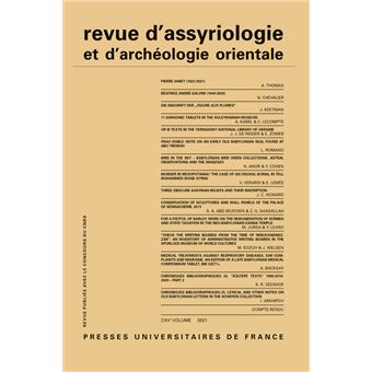 Revue d'assyriologie 2021, vol. 115