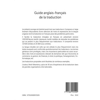 Guide Anglais Français De La Traduction