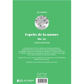 Mini-bloc d'Art-thérapie Esprits de la nature