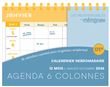 Calendrier hebdomadaire janvier-décembre 2026 - Agenda 6 colonnes