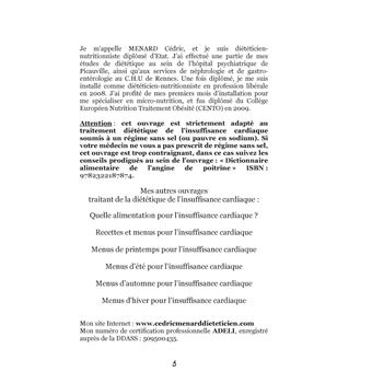 Dictionnaire alimentaire de l'insuffisance cardiaque