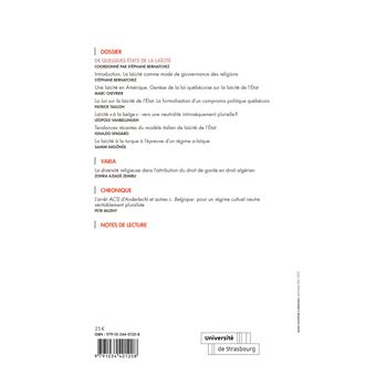 De quelques états de la laïcité