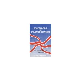 Revue française de civilisation britannique vol. X novembre 1998