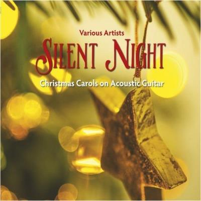 Silent night christmas carols on acoustic guitar