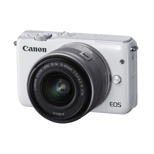 Cnon Hybride Canon Eos M10 Blanc + Objectif Ef-M 15-45 Mm