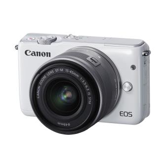 Hybride Canon EOS M10 Blanc + Objectif EF-M 15-45 mm - 1